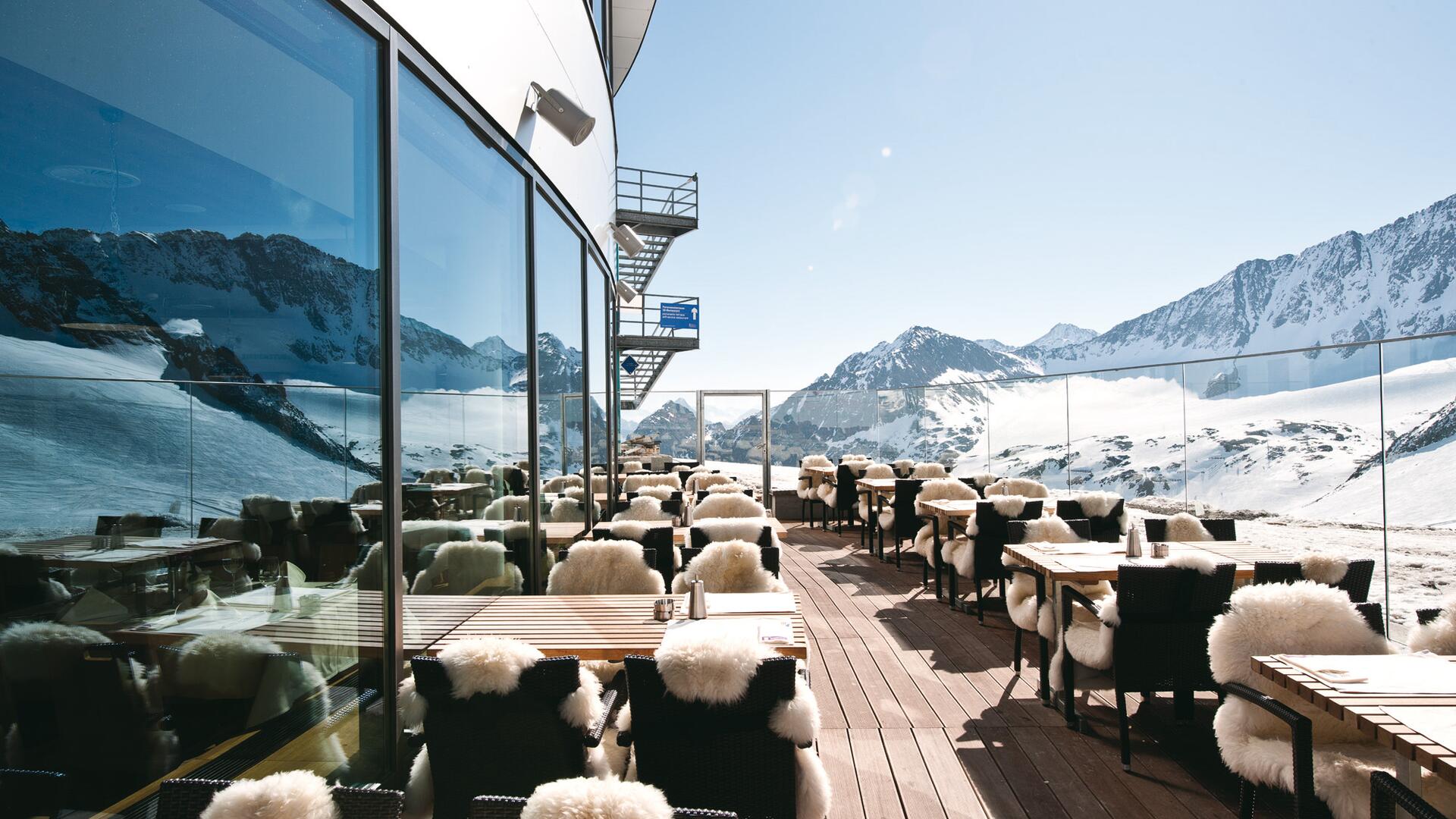 restaurant on the Stubai glacier