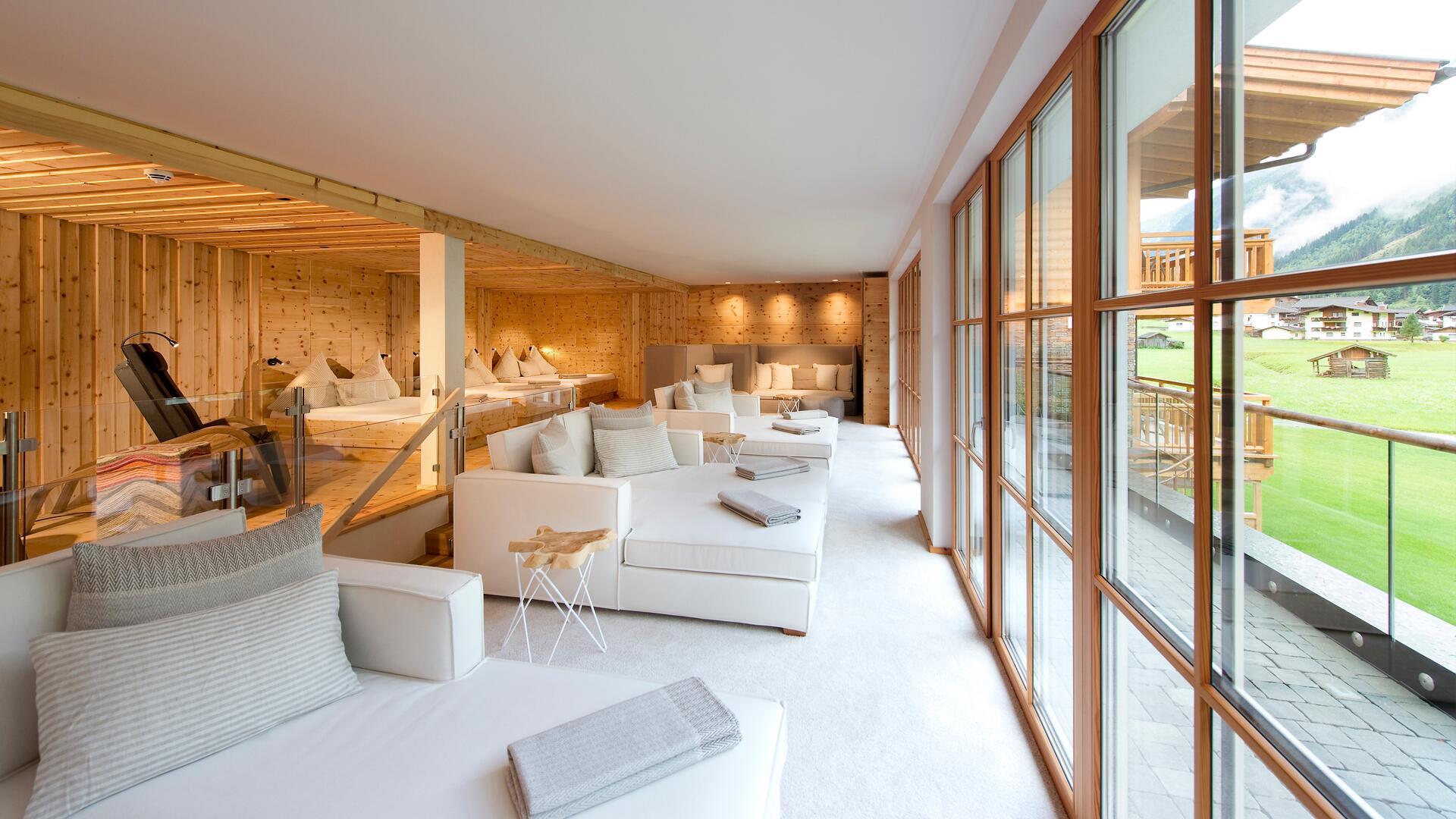 relaxation room in the Stubaital wellness holiday